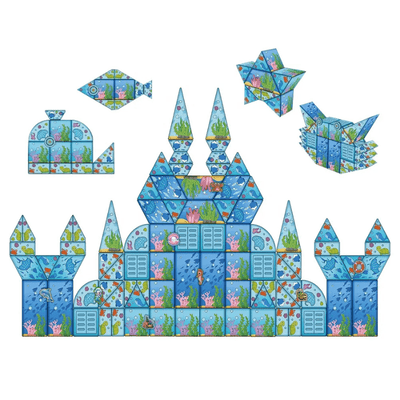 Set Magnetic Educativ Ocean, 108 Piese cu Tematica Marina, Creativitate si Invatare prin Joaca - LUDIRO