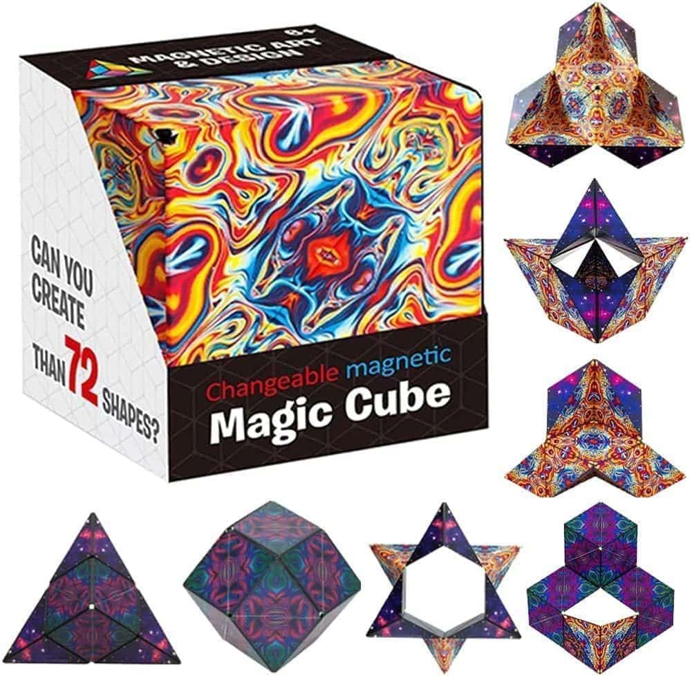Jucarie Interactiva Cubul Magic, Puzzle 3D, 72 de Forme, 6.3x6.3x6.3 Cm, Multicolor, + 6 Ani - LUDIRO