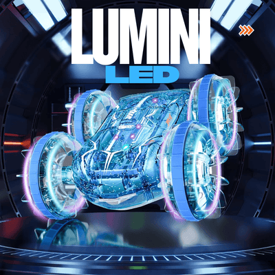 Masinuta RC Amfibie pentru Copii Ludiro, Rotire 360°, Lumini LED, Acumulator USB, Merge si pe Apa si Uscat, Albastru, + 5 Ani - LUDIRO
