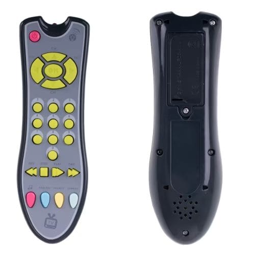 Jucarie Interactiva Telecomanda cu Sunete si Lumini, Invatarea Formelor si a Cifrelor, + 6 Luni, 18x5x3 Cm - LUDIRO