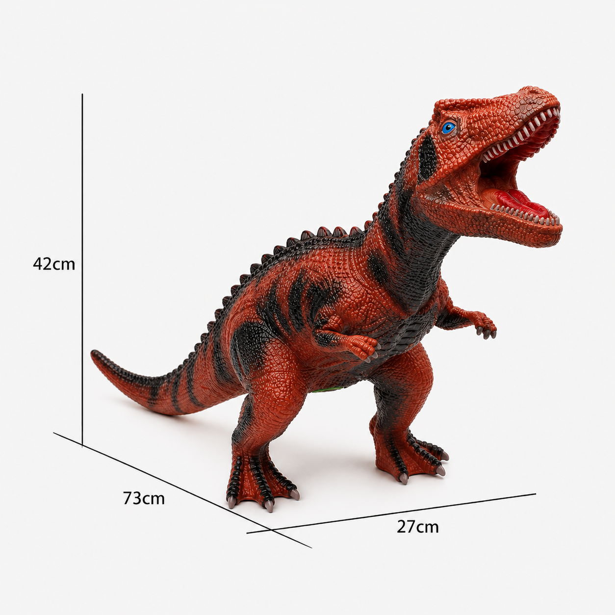 Dinozaur Majungasaurus Gigantic LUDIRO din Cauciuc Moale, cu Sunete, Aspect Realist, 73 cm - LUDIRO