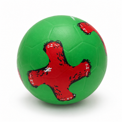 Minge de fotbal din cauciuc, 22 cm, model aleatoriu, pentru joacă și antrenament recreativ - LUDIRO