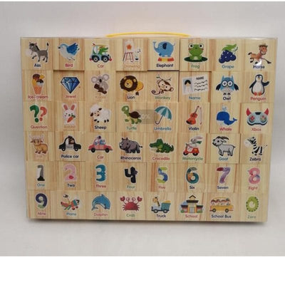 Set Cuburi Educative din Spuma EVA pentru Copii, Litere, Numere, Animale si Obiecte, Jucarie Montessori pentru Dezvoltarea Inteligentei, Coordonarii si Limbajului, + 1 An - LUDIRO