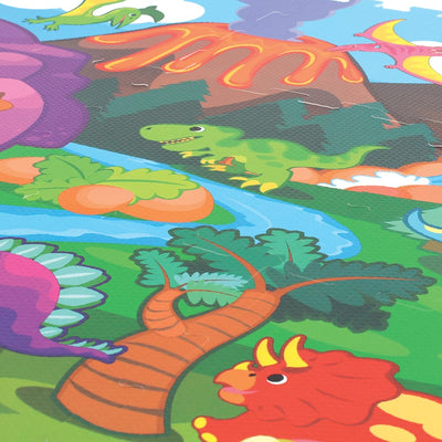 Covor Puzzle din Spuma EVA pentru Copii Ludiro, Set 9 Piese Educationale cu Lumea Dinozaurilor - LUDIRO