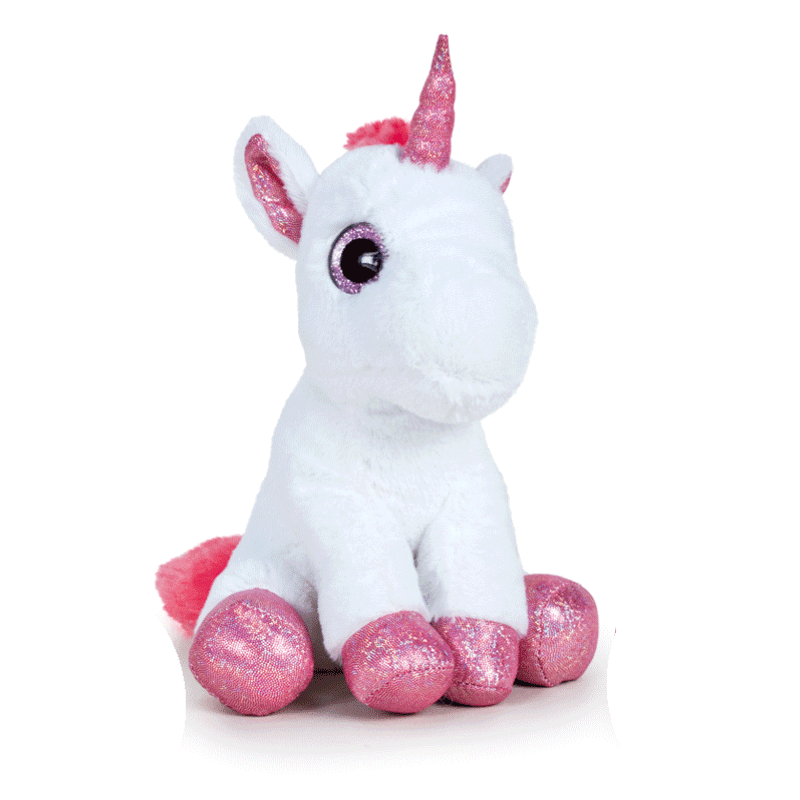 Unicorn de Pluș 20 Cm, Jucărie Moale și Strălucitoare pentru Copii, Prietenul Magic și Cadoul Perfect, Alb - LUDIRO