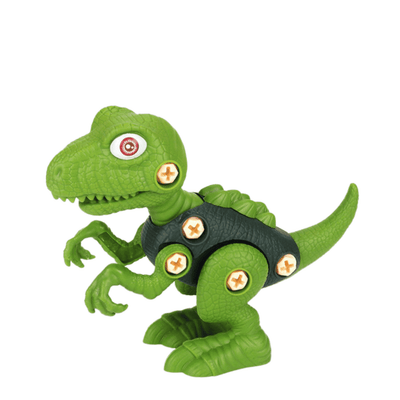 Set 2 Jucarii Interactive STEM DIY, Dinozauri de Construit, Triceratops si Velociraptor, Rosu Verde, + 3 Ani - LUDIRO