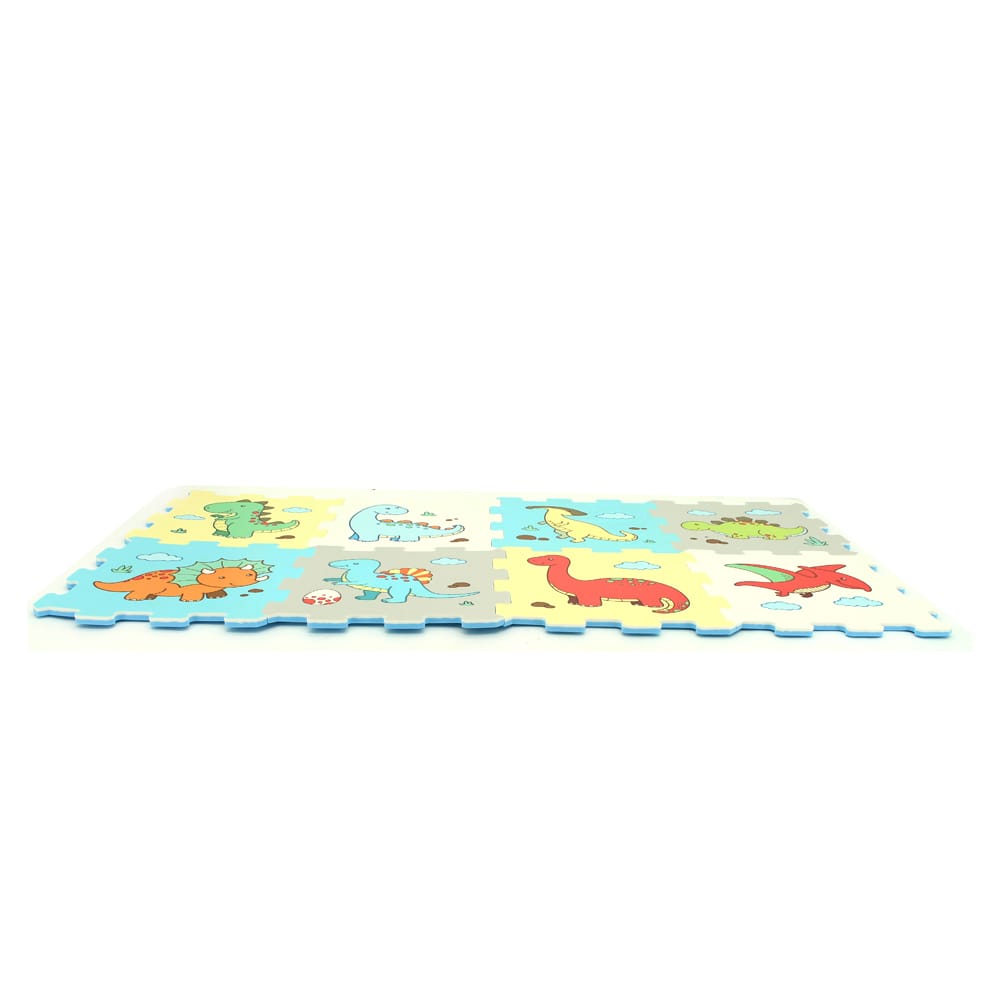 Covor Puzzle copii LUDIRO, 8 Piese cu Dinozauri 30x30 Cm, Saltea Joaca din Spuma EVA Antiderapanta - LUDIRO