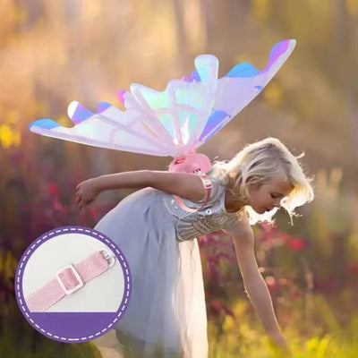 Set Aripi Magice de Zana pentru Copii care se Misca, Cu Efecte Luminoase Fascinante, + 3 Ani - LUDIRO