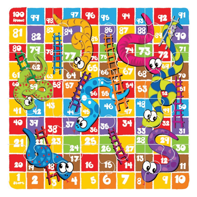 Joc Educativ Ludiro Serpi si Scari din Spuma EVA, 24 Piese Puzzle - LUDIRO