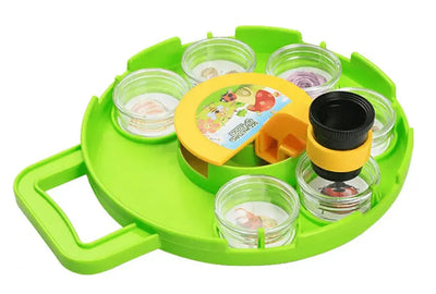 Set Educativ, Microscop Detasabil, Observator de Insecte, 6 Recipiente, Placa Rotativa, 22.5x18.5x6 Cm, + 8 Ani - LUDIRO