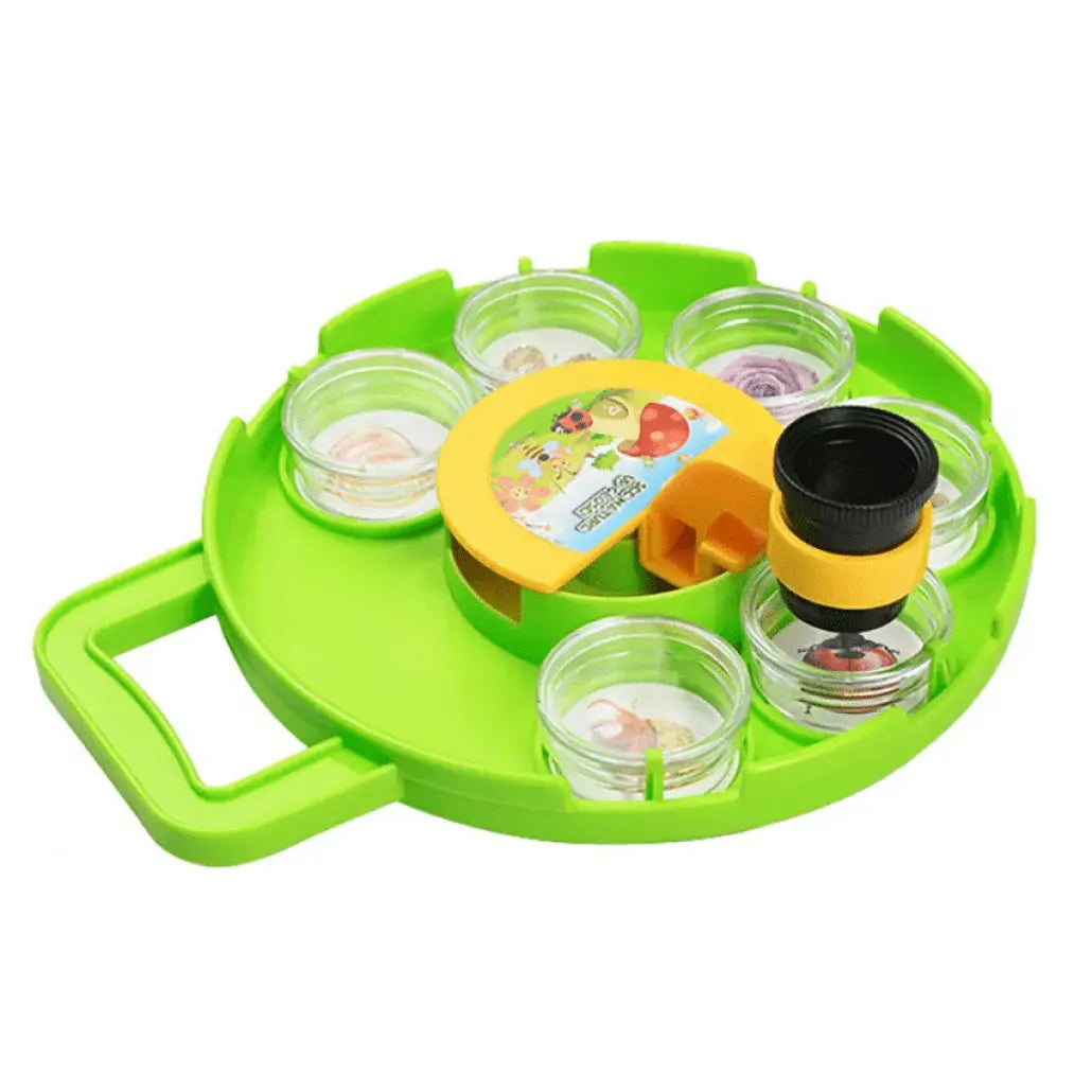 Set Educativ, Microscop Detasabil, Observator de Insecte, 6 Recipiente, Placa Rotativa, 22.5x18.5x6 Cm, + 8 Ani - LUDIRO