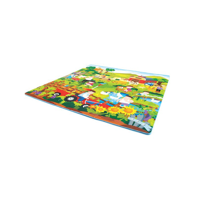 Covor Puzzle din Spuma EVA pentru Copii Ludiro, Set 9 Piese Educationale cu Viata la Ferma - LUDIRO