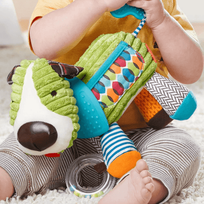 Jucarie Bebelusi 3 in 1 Ludiro Catel Interactiv cu Accesorii Zornaitoare, Dentitie si Agatatoare - LUDIRO