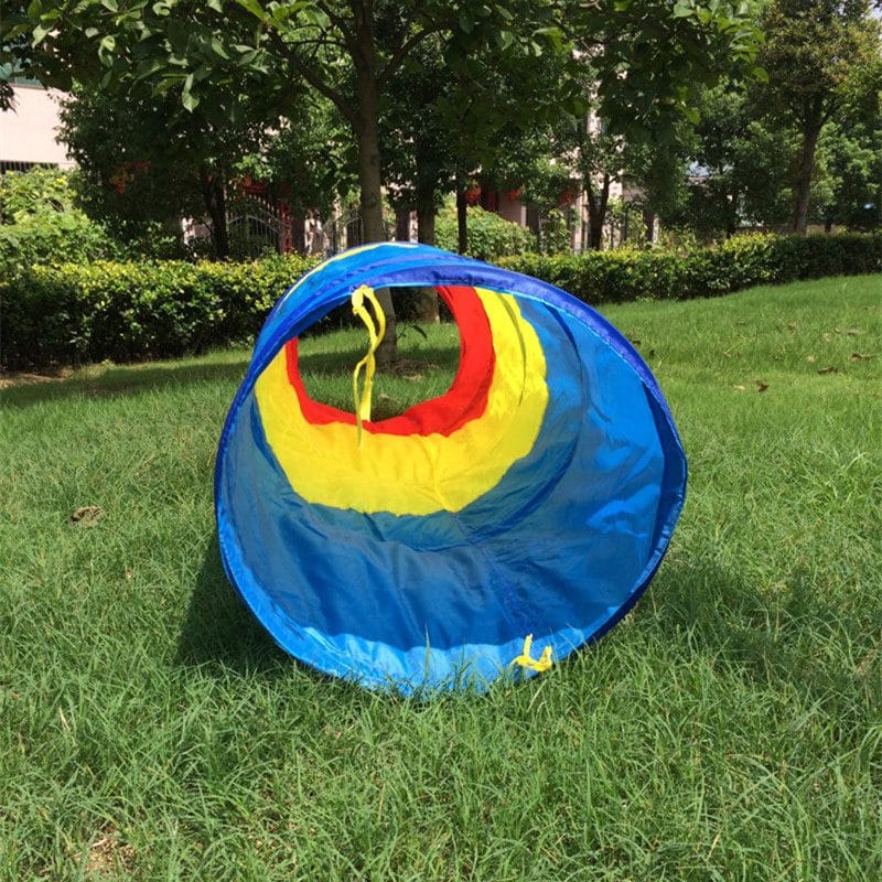 Tunel de Joaca Tricolor, 180x46 Cm, Pliabil, Interior sau Exterior, Multifunctional, + 3 Ani - LUDIRO