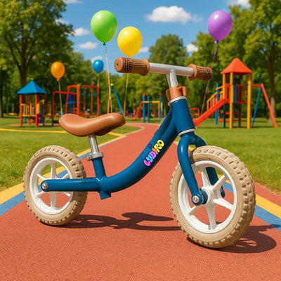 Bicicleta de Echilibru fara Pedale LUDIRO pentru Copii intre 2-5 Ani, Cu Sa si Ghidon Reglabile pe Inaltime, Roti din Polimer EVA Antisoc, Cadru Metalic, Albastru - LUDIRO