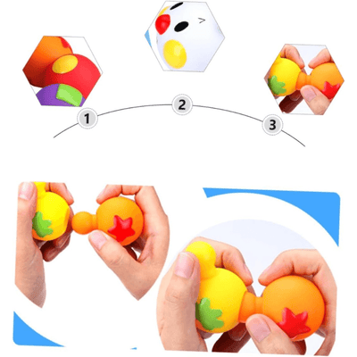 Omida Modulara Montessori Ludiro, 13 Piese, Elemente Snap Mari, Culori si Forme, Margini Rotunjite, +6 Luni - LUDIRO