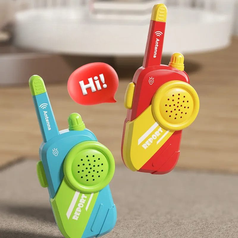 Walkie-Talkie pentru copii, Jucarie Interactiva cu Sunet Clar, Distanta Lunga de Comunicare, Buton de Apel Usor de Utilizat, Semnal Stabil si Design Ergonomic, + 3 Ani, Albastru Verde - LUDIRO
