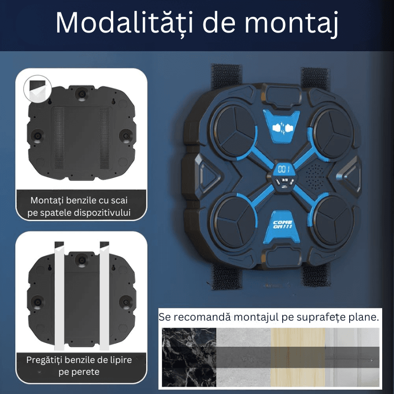 Resigilat - Panou Interactiv Box cu Lumini si Sunete, Scor, USB-C, Manusi Incluse, Ludiro, 6+ Ani - LUDIRO