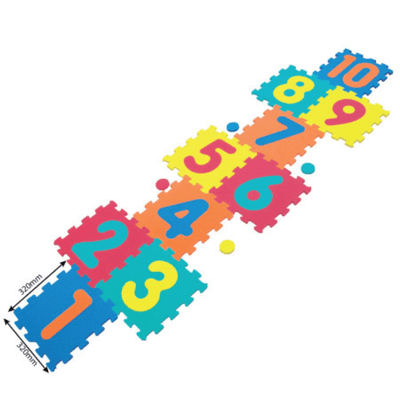 Covor Puzzle din Spuma EVA pentru Copii Ludiro, Set 10 Piese Educationale cu Jocul Sotron - LUDIRO