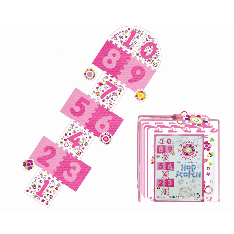 Covor Puzzle din Spuma EVA pentru Copii Ludiro, Set 11 Piese Educationale cu Jocul Sotron, 4 Flori pentru Jucatori - LUDIRO