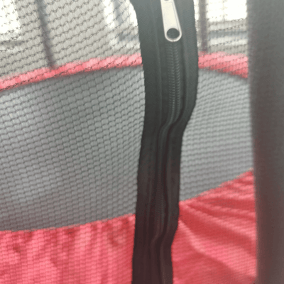 Resigilat - Trambulina pentru Copii 3-7 Ani LUDIRO, Plasa de Siguranta, Diametru 140 Cm, Inaltime 125 Cm, Joaca Distractiva pentru Interior si Exterior, Rosu - LUDIRO