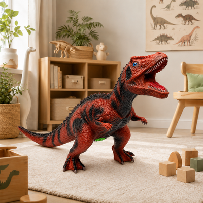 Dinozaur Majungasaurus Gigantic LUDIRO din Cauciuc Moale, cu Sunete, Aspect Realist, 73 cm - LUDIRO