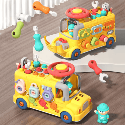 Autobuz Educativ Multifunctional Ludiro pentru Copii, 43 Accesorii si Activitati STEM - LUDIRO