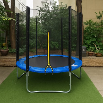 Trambulina pentru Copii 3-10 Ani Ludiro, Plasa de Siguranta, Diametru 183 Cm, Inaltime 210 Cm, Albastru - LUDIRO