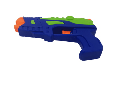 Pistol Jucarie cu Apa, cu Rezervor, Albastru Verde, 21x4x15 cm, + 3 Ani - LUDIRO