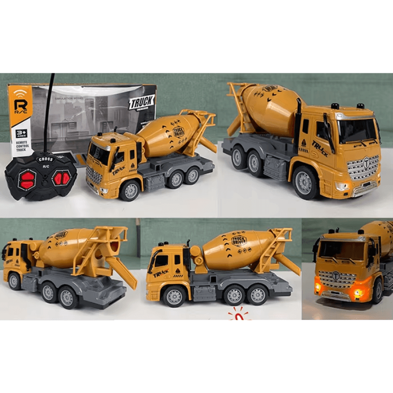 Betoniera cu telecomanda RC LUDIRO, Camion realist 1:20 cu Rezervor Rotativ 360°, Sunete, Lumini si Control Complet, Ideal pentru Copii Pasionati de Constructii - LUDIRO