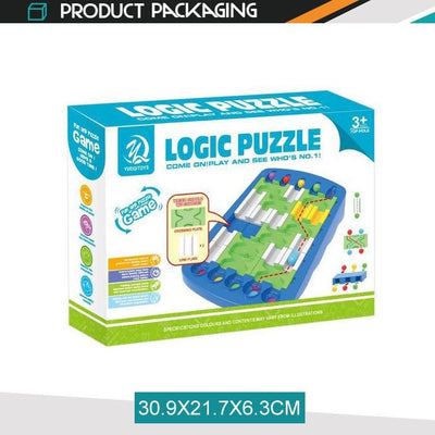 Joc Puzzle Labirint Inteligent cu Bile, 60 de Moduri de Joc Posibile, 43 Piese, 30.8x21x19.5x6 Cm, + 3 Ani - LUDIRO