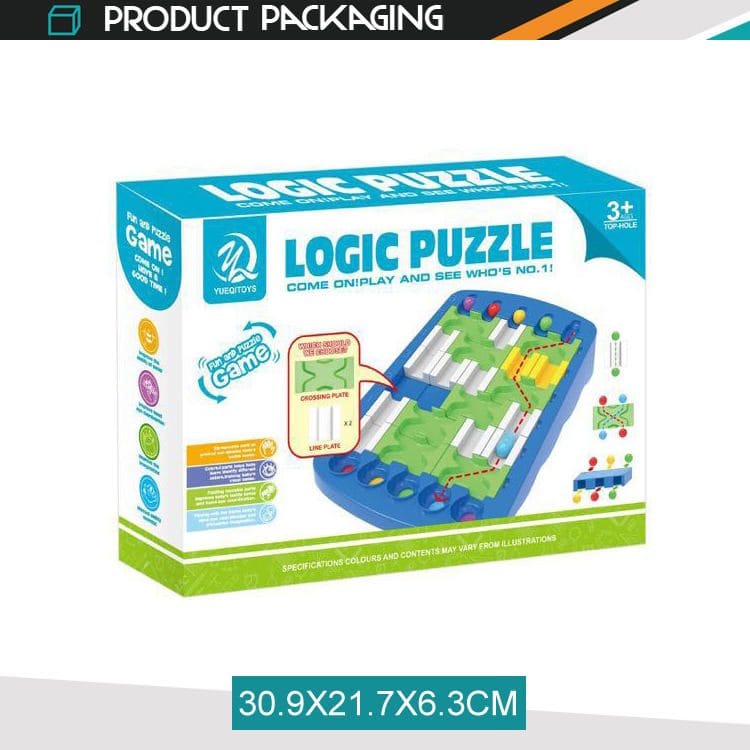 Joc Puzzle Labirint Inteligent cu Bile, 60 de Moduri de Joc Posibile, 43 Piese, 30.8x21x19.5x6 Cm, + 3 Ani - LUDIRO