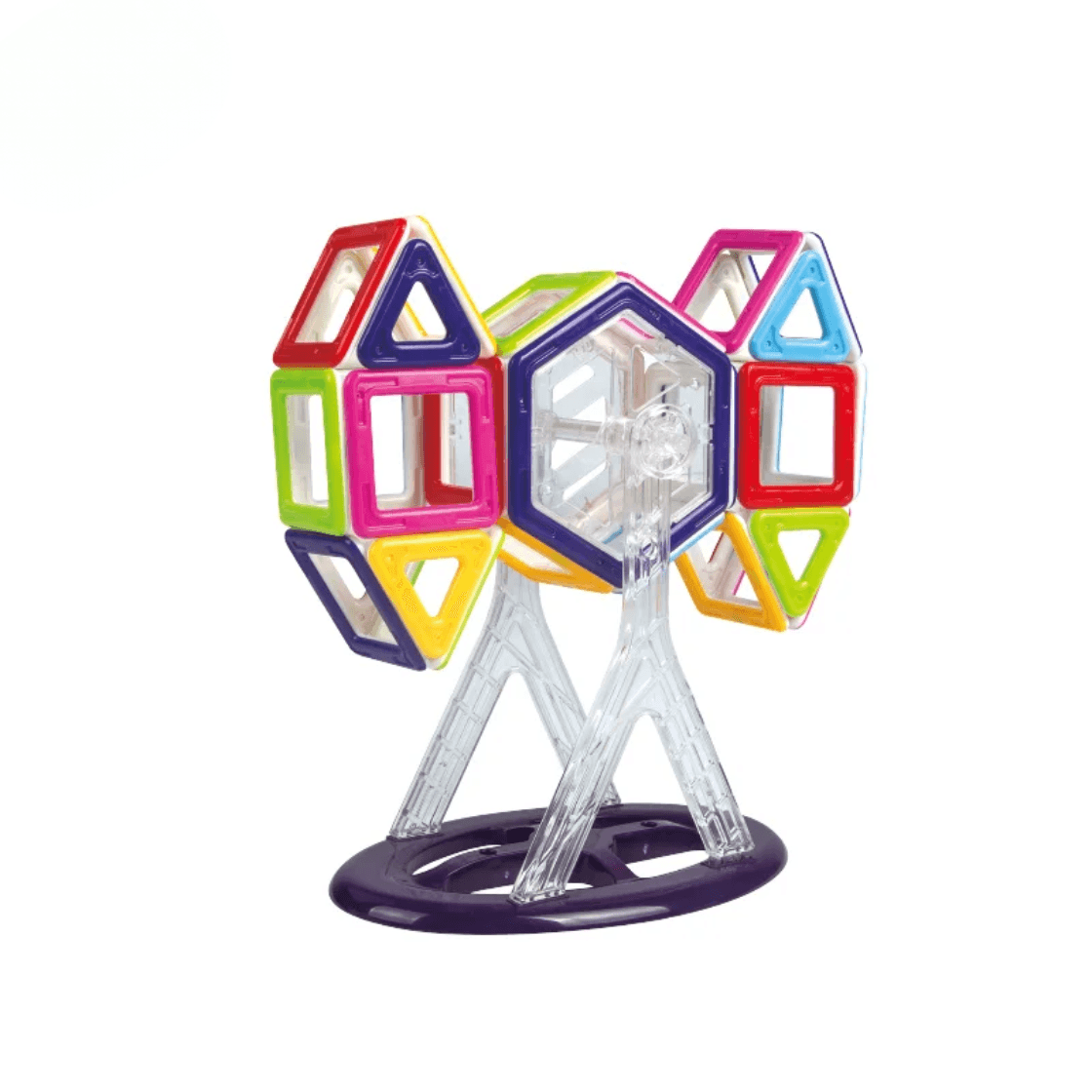 Set Magnetic Constructii 86 Piese , Joc Educativ STEM 3D pentru Copii +3 Ani - LUDIRO