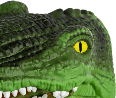Jucarie Interactiva de Mana, Crocodil, Cauciuc, 15.5x11.5x8.5 cm, + 3 Ani - LUDIRO