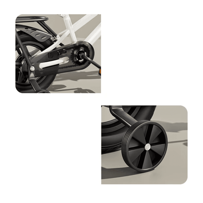 Bicicleta pentru Copii Ludiro 16 Inch, Diametru Roti 40 Cm, cu Frane Fata-Spate, Roti Ajutatoare, Cauciucuri Anti-Alunecare si Cadru din Otel, Cos Metalic, Ideala pentru Copii de 4-7 Ani, Rosu - LUDIRO