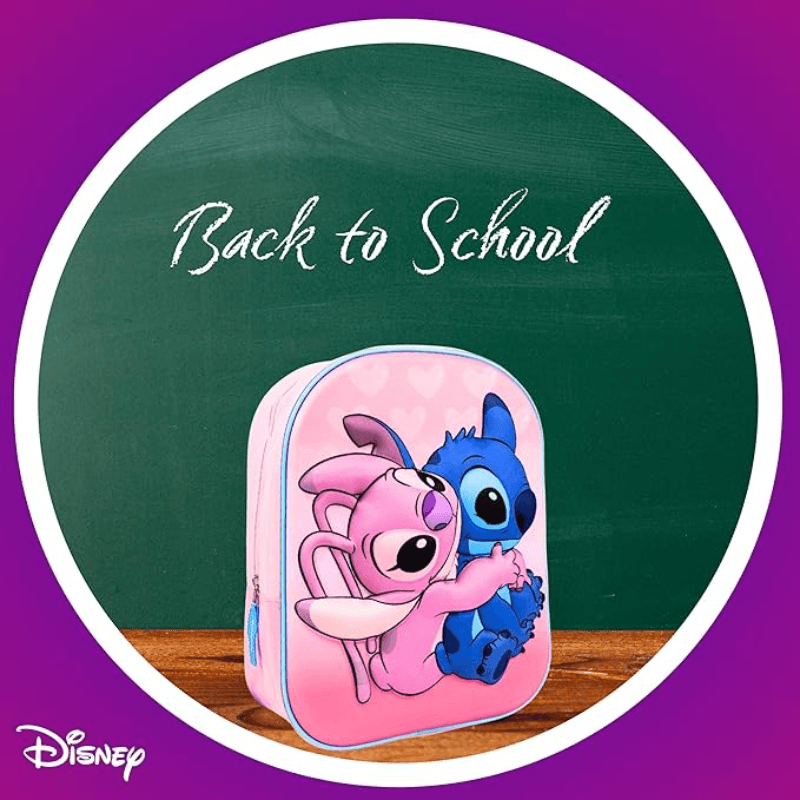 Ghiozdan Disney Stitch &amp; Angel, Prietenul Magic pentru Școală și Joacă - Disney