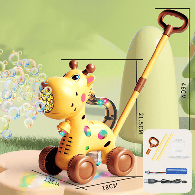Girafa cu Baloane de Sapun Ludiro, lumini, Acumulator USB, Distractie 2 in 1 si Design Simpatic - LUDIRO