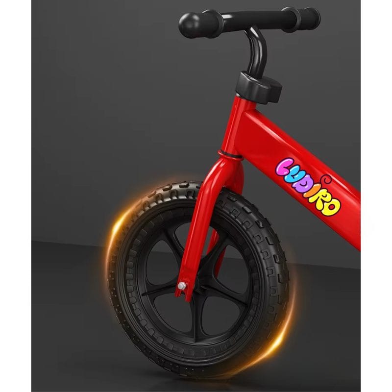 Bicicleta de Echilibru fara Pedale LUDIRO pentru Copii intre 2-5 Ani, Reglabila pe Inaltime, Rotire Ghidon 360 Grade, Roti din Polimer Antisoc Diametru 30 Cm, Cadru Metalic, Negru - LUDIRO
