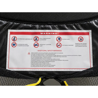 Trambulină pentru Copii 244 cm cu Plasă de Protecție Exterioară, 48 Arcuri, Certificare de Siguranta, Negru - LUDIRO