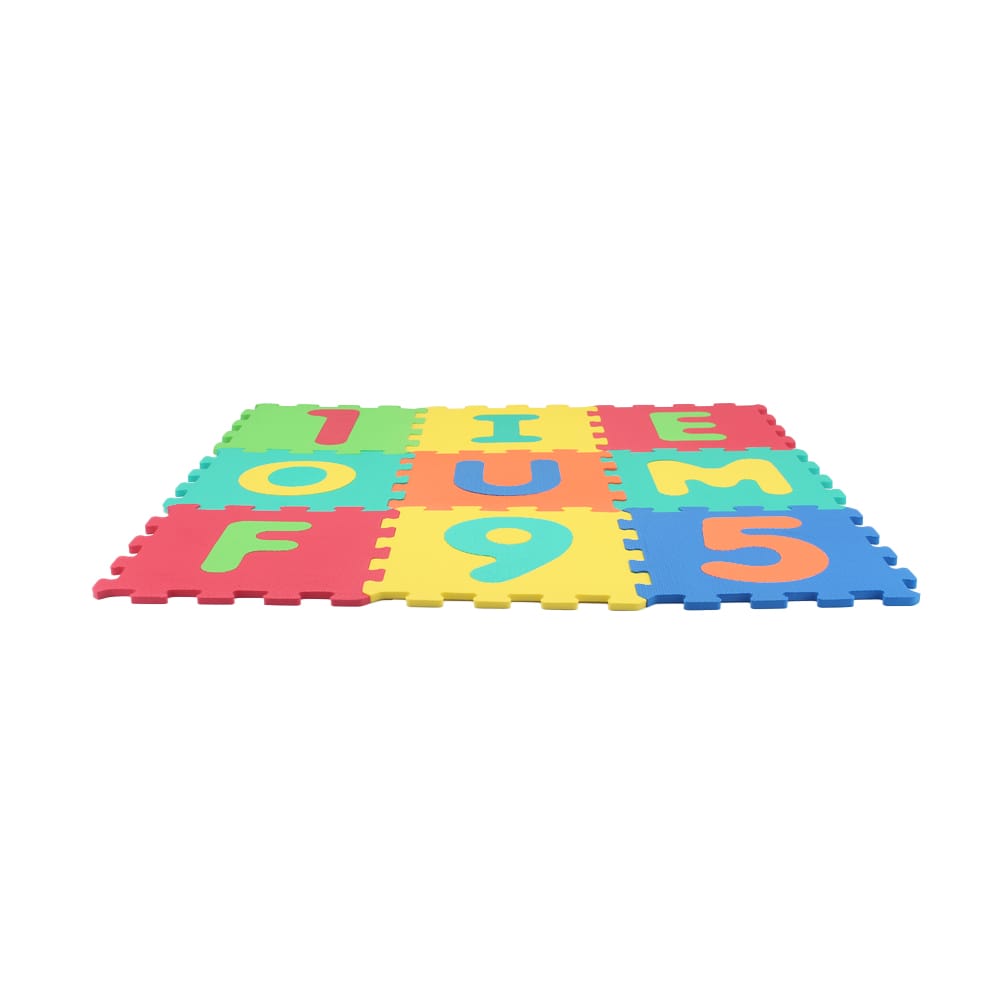 Covor Puzzle copii LUDIRO cu Cifre si Litere A-Z Detasabile, Spuma EVA Sigura - LUDIRO