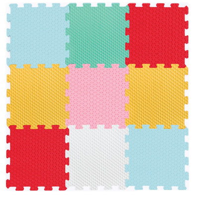 Covor Puzzle copii LUDIRO Mix 9 Piese, Saltea Joaca din Spuma EVA, Antiderapanta - LUDIRO