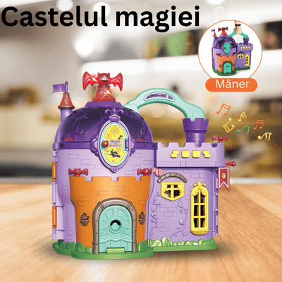 Castel interactiv cu sunete, Ludiro, Academia Vrajitorilor, 3 figurine, 25, 5x16, 5x24, 3cm - LUDIRO