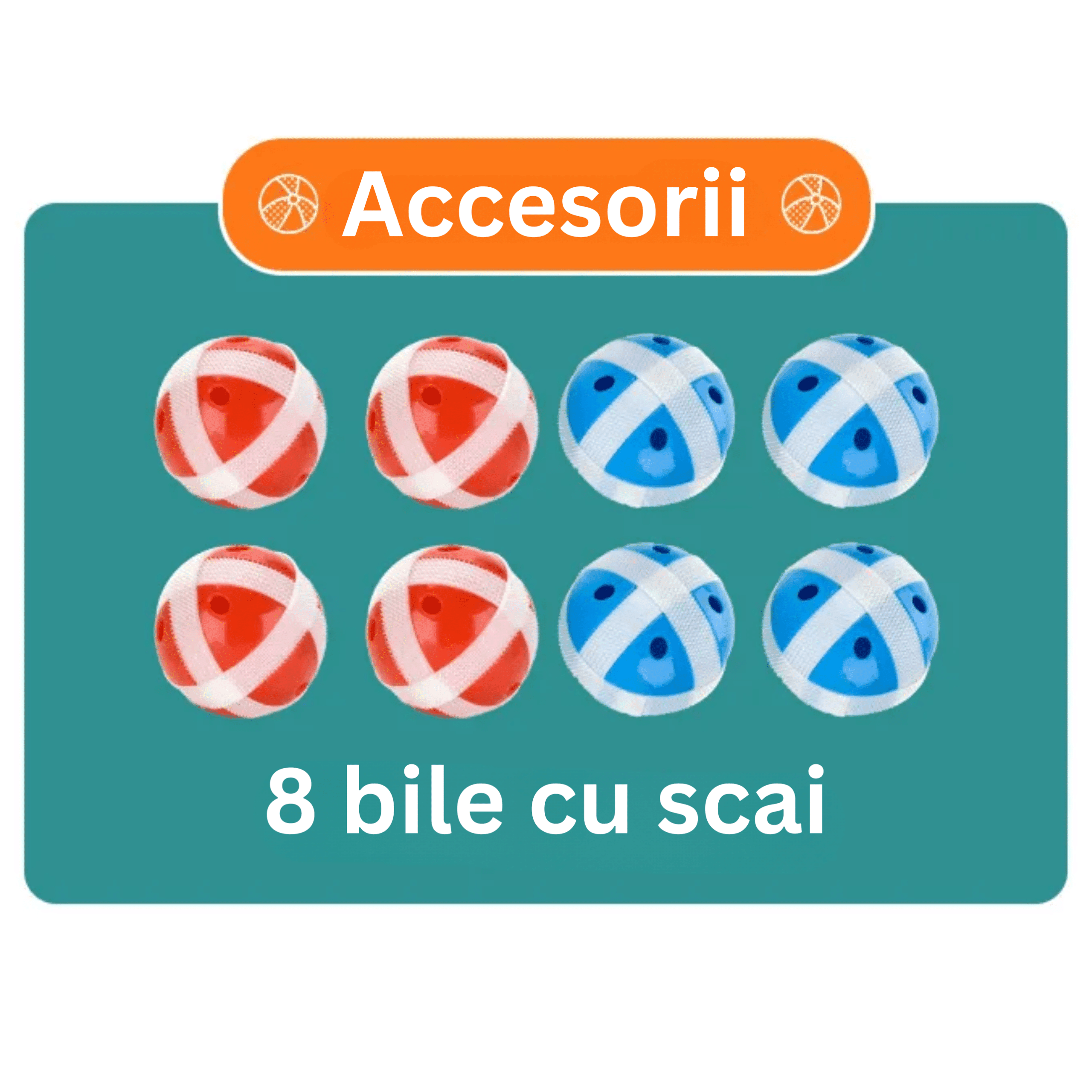 Țintă darts cu scai Ludiro, diametru 66 cm, 8 mingi (4 albastre + 4 roșii), 3+ ani - LUDIRO