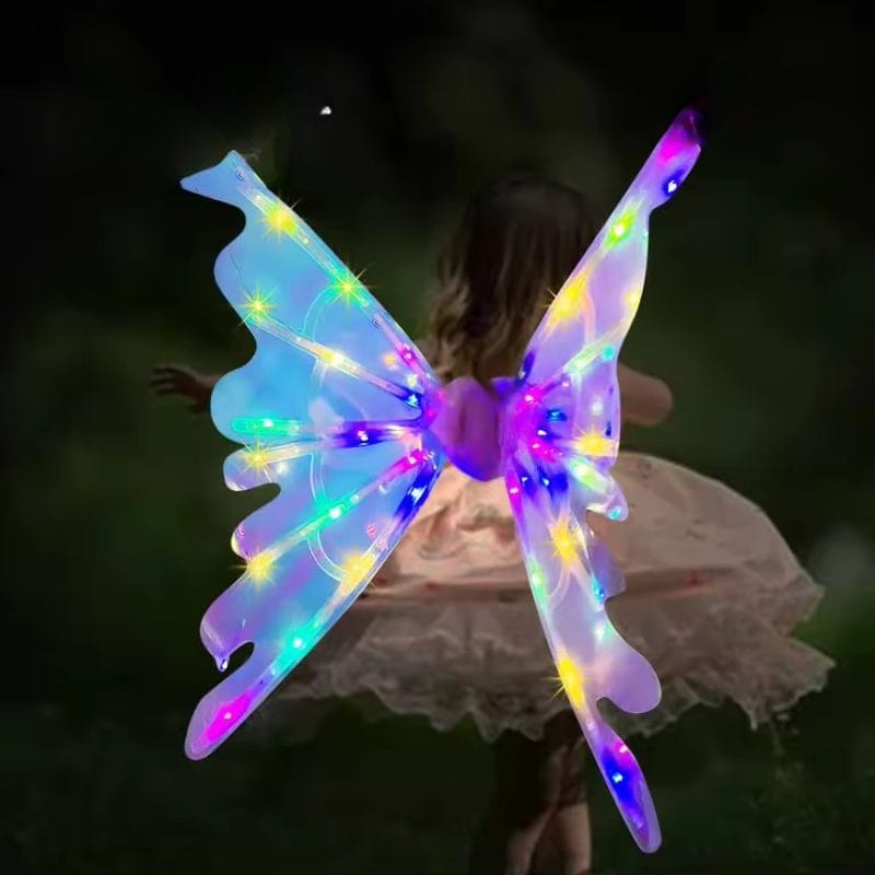 Set Aripi Magice de Zana pentru Copii care se Misca, Cu Efecte Luminoase Fascinante, + 3 Ani - LUDIRO