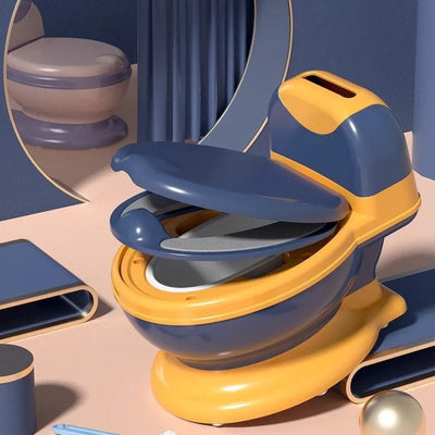 Olita pentru Copii Ergonomica cu Functie Educativa, Design Realist, Capac Rabatabil, Rezervor Detasabil si Compartiment pentru Hartie Igienica, Ideala pentru Tranzitia la Toaleta, + 3 Ani - LUDIRO