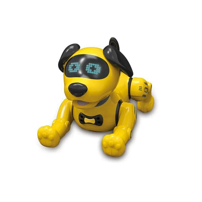 Catelus Robot Inteligent care Canta, Danseaza, Povesteste si Ajuta la Dezvoltarea Limbajului si Creativitatii, Cel mai Bun Prieten pentru Educatie si Distractie, + 3 Ani, Galben Negru - LUDIRO