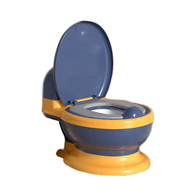 Olita pentru Copii Ergonomica cu Functie Educativa Ludiro, Design Realist, Ideala pentru Tranzitia la Toaleta, Albastru Portocaliu + 3 Ani - LUDIRO
