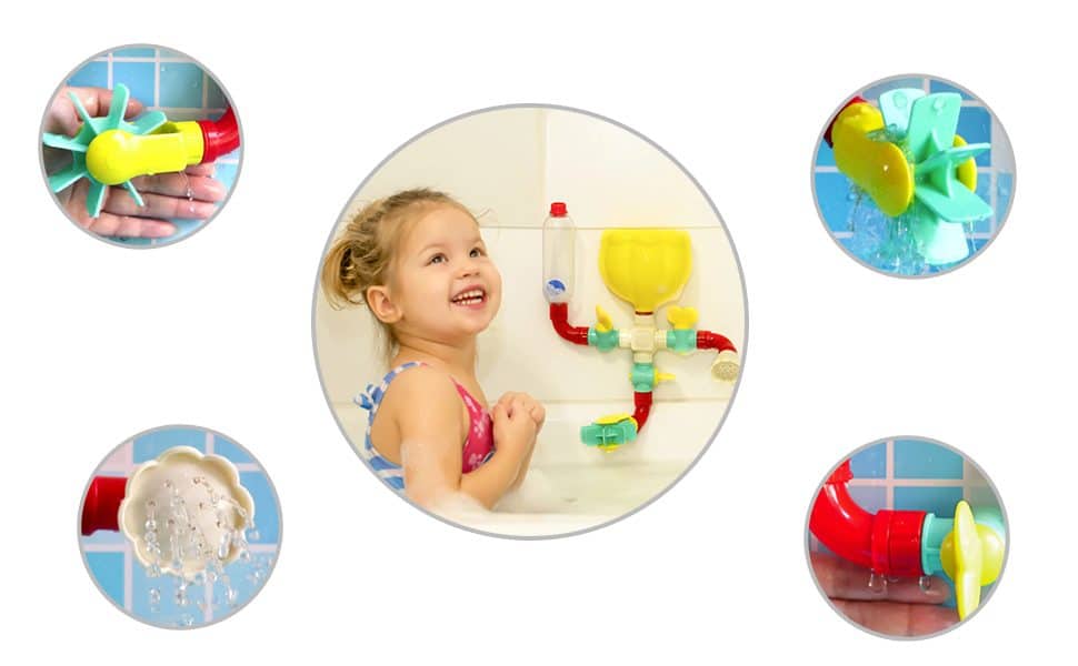 Set de Baie de Construit, Ventuza de Prindere, Invatare prin Joaca, 33x29 Cm, + 3 Ani - LUDIRO