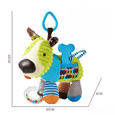 Jucarie Bebelusi 3 in 1 Ludiro Catel Interactiv cu Accesorii Zornaitoare, Dentitie si Agatatoare - LUDIRO
