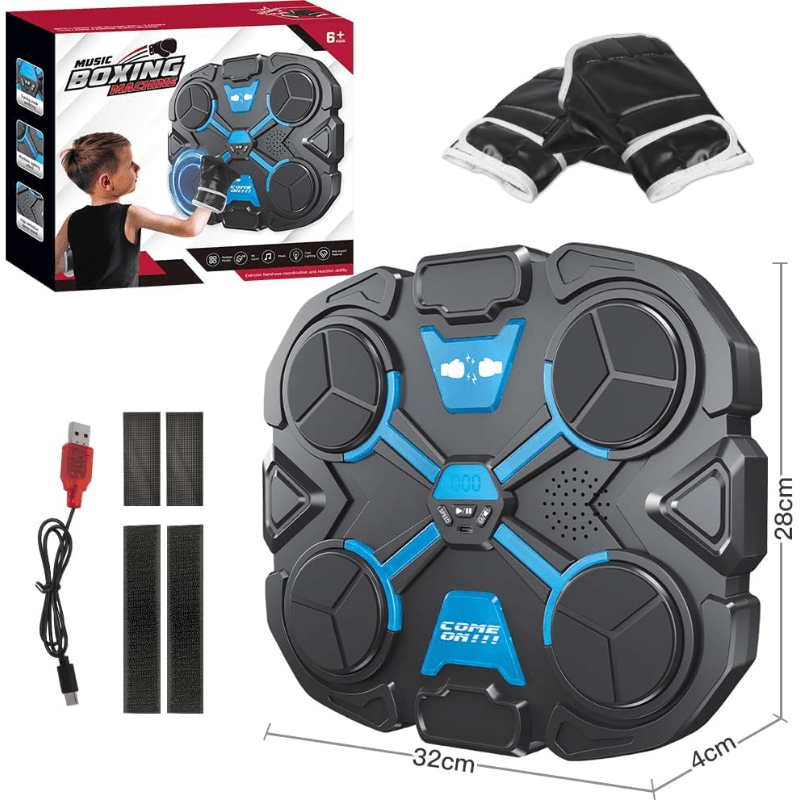 Resigilat - Panou Interactiv Box cu Lumini si Sunete, Scor, USB-C, Manusi Incluse, Ludiro, 6+ Ani - LUDIRO